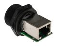 Coupler, Black, Straight, Shielded, CAT5e, RJ45 Socket - RJ45 Socket